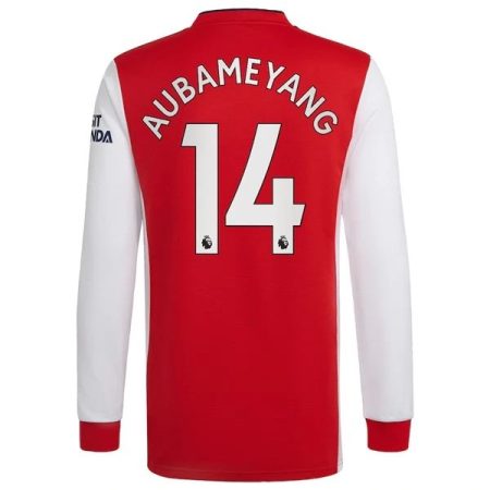 Camisolas de Futebol Arsenal Aubameyang 14 Principal 2021 2022 – Manga Comprida